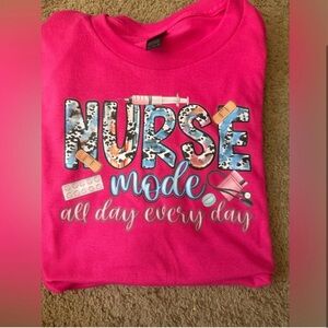 Pink Nurse Mode Graphic T-Shirt